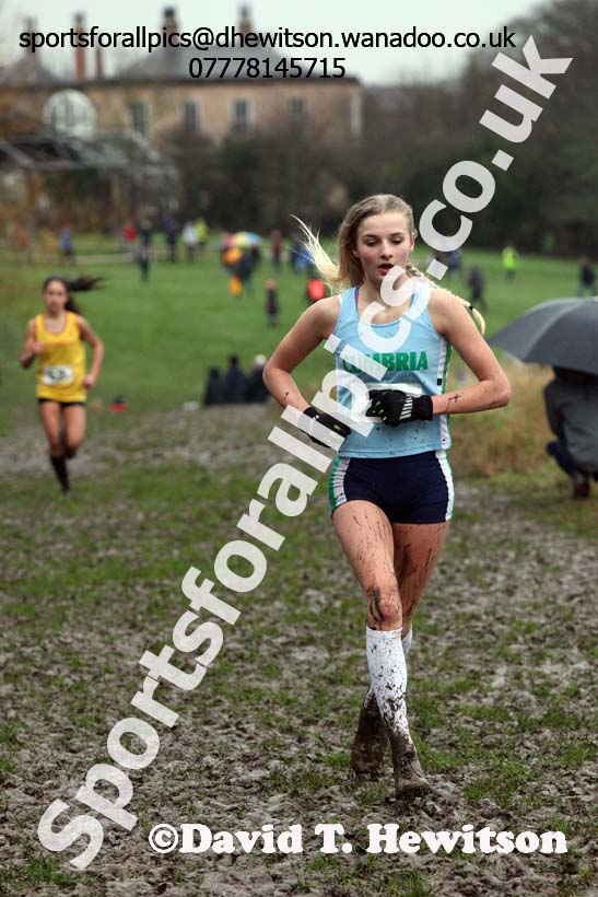 Intermediate girls Northern Inter Counties Schools Cross Country, Stockton. Photo: David T. Hewitson/Sports for All Pics